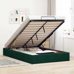 vidaXL Cadre de lit ottoman sans matelas vert foncé 120x200 cm velours