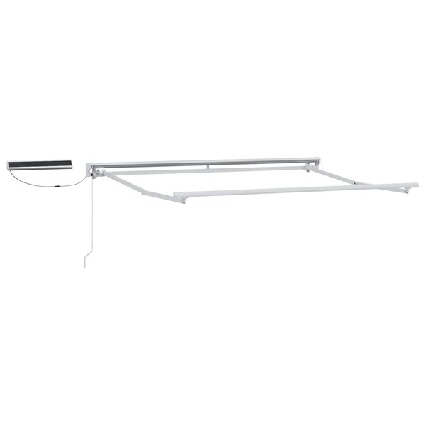 vidaXL Cadre de store rétractable électrique Blanc 3 5 x 2 5 m Acier