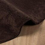 vidaXL Tapis doux à poils moyens et lavable HUARTE Marron Ø 100 CM