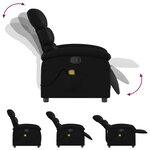 vidaXL Fauteuil de massage inclinable noir similicuir