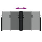 vidaXL Auvent latéral rétractable anthracite 120x600 cm