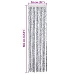 vidaXL Moustiquaire Blanc et gris 56x185 cm Chenille