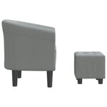 vidaXL Chaise cabriolet avec repose-pied gris clair tissu