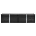 vidaXL Lit surélevé de jardin Anthracite 320x80x77 cm Acier galvanisé