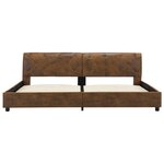 vidaXL Cadre de lit sans matelas marron similicuir daim 180x200 cm