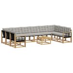 vidaXL Ensemble de canapés d'extérieur 11 pc Blanc et gris clair