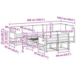 vidaXL Ensemble de canapés d'extérieur 9 pc Naturel et gris clair