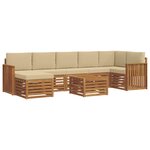 vidaXL Ensemble de canapés d'extérieur 8 Pièces Naturel et Beige