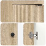 vidaXL Meuble de salle de bain avec évier Chêne Sonoma
