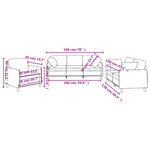 vidaXL Ensemble de canapés 3 Pièces avec coussins taupe tissu