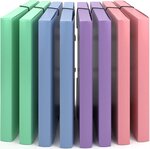 ACROPAQ 8 x Chemises à Élastiques et à 3 Rabats A4- Jusqu'à 200 pages  Dos 3 cm- Chemises cartonnées  Range Document- 245x325x30 mm