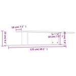 vidaXL Étagère TV murale Gris béton 125x18x23 cm Bois d’ingénierie