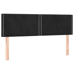 vidaXL Têtes de lit 2 Pièces Noir 72x5x78/88 cm Velours