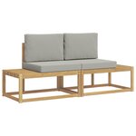 vidaXL Ensemble de canapés d'extérieur 2 pc Blanc et gris clair