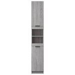 vidaXL Armoire de bain Sonoma gris 32x34x188 5 cm Bois d'ingénierie