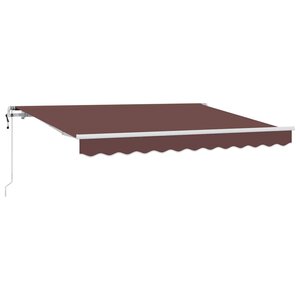 vidaXL Auvent Rétractable Marron 250 x 200 cm tissu