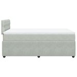 vidaXL Sommier à lattes de lit et matelas Gris clair 120x200cm Velours