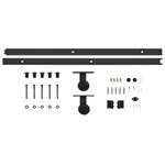 vidaXL Kit de quincaillerie de porte coulissante SKIEN 200 cm noir