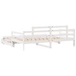 vidaXL Lit de jour avec gigogne et tiroirs sans matelas blanc 90x200cm