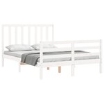 vidaXL Cadre de lit sans matelas blanc 140x200 cm bois de pin massif