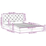 vidaXL Cadre de lit sans matelas crème 120x200 cm tissu