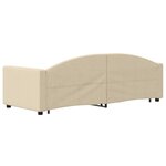 vidaXL Lit de jour avec lit gigogne crème 80x200 cm tissu