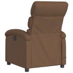vidaXL Fauteuil inclinable de massage électrique marron tissu