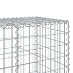 vidaXL Panier gabion avec couvercle 450x100x100 cm fer galvanisé