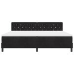 Lit box spring vidaXL avec matelas Noir 200x200 cm Velours