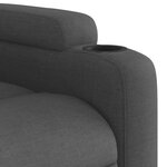 vidaXL Fauteuil inclinable électrique Noir Tissu