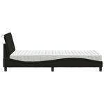 vidaXL Lit avec matelas Hanko noir 90x200 cm tissu