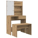 vidaXL Ensemble de coiffeuse avec LED chêne artisanal bois ingénierie