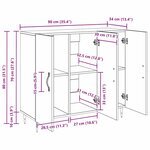 vidaXL Buffet Marron 90 x 34 x 80 cm Bois d'ingénierie