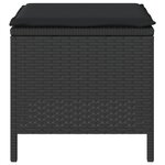 vidaXL Ensemble de salle à manger de jardin 4 pièces avec coussins noirs en poly rotin et acacia