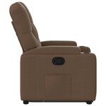vidaXL Fauteuil inclinable Marron Tissu