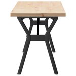 vidaXL Table basse cadre en Y 160x40x45 5 cm bois de pin massif acier