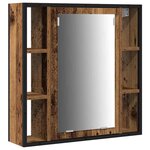 vidaXL Ensemble de mobilier de salle de bain 4 Pièces Bois Ancien