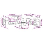 vidaXL Ensemble de canapés d'extérieur 8 pc Naturel et Beige