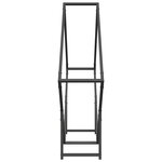 vidaXL Portant de bois chauffage noir 100x25x100 cm