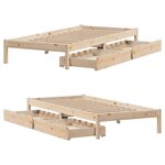 vidaXL Cadre de lit sans matelas 90x200 cm bois de pin massif