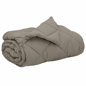 vidaXL Duvet complet toute l'année Gris clair 240 x 200 cm Microfibre