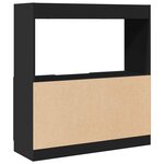 vidaXL Buffet haut noir 92x33x100 cm bois d'ingénierie