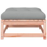 vidaXL Repose-pied de jardin avec coussin bois massif douglas