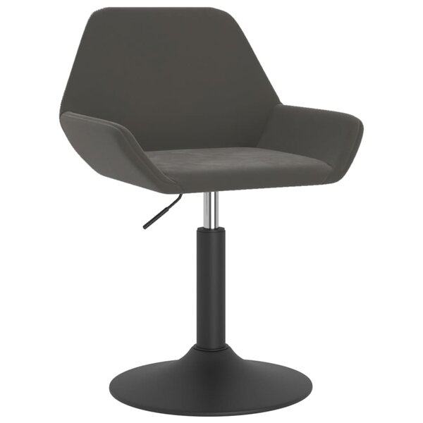 vidaXL Tabouret de bar Gris foncé Velours