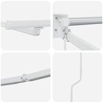 vidaXL Cadre de store rétractable électrique Blanc 3 x 2 5 m Aluminium