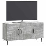 vidaXL Meuble TV Gris béton 99 x 34 5 x 50 cm Bois d'ingénierie