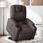 vidaXL Fauteuil inclinable marron foncé tissu