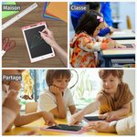 ACROPAQ Tablette Dessin Enfant- Ardoise Magique 10 pouces LCD- Tablette Ecriture Graphique - Ecran couleur LCD- Rose