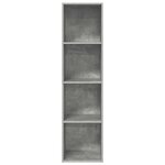 vidaXL Meuble TV mural Gris béton 37x37x142 5 cm Bois d’ingénierie