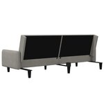 vidaXL Canapé-lit à 2 places gris clair velours